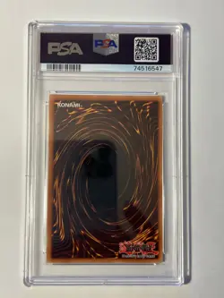 2002 Yugioh Legend Of Blue Eyes Dark Magician LOB-005 PSA 9 MINT - Image 2