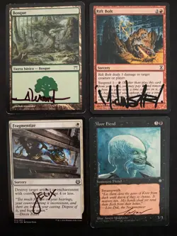 MTG Magic the Gathering Lot x4 Signed Cards Alexander Sutfin Maddocks Felix - Image 1