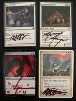 MTG Magic the Gathering Lot x4 Signed Cards Poole Hamm Argyle - Image 1