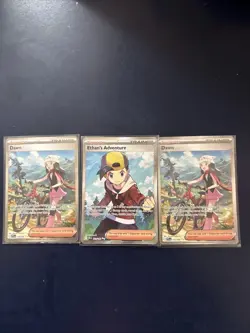 Pokemon TCG Trainer Cards Ethan’s Adventure 221 And Two Dawn 129 - Image 1