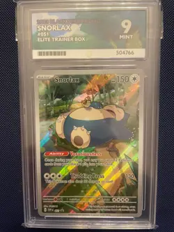 Pokemon TCG Snorlax SVP 051 Ace 9 Black Star Promo Card Scarlet & Violet - Image 1