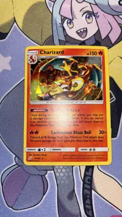 Charizard 14/181 Holo (Cracked Ice) Rare Card Team Up Pokemon TCG LP - Image 1