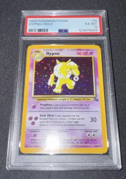 PSA 6 Hypno Holo 8/62 Fossil 1999 Pokemon Card - Image 1