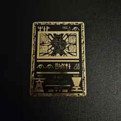 Pokemon Ancient Mewtwo Black & Gold Metal Card - Image 1