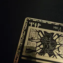 Pokemon Ancient Mewtwo Black & Gold Metal Card - Image 2