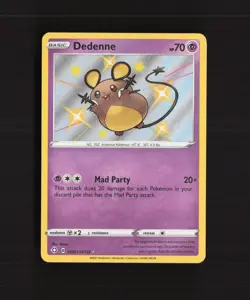 Dedenne SV051/SV122 Shining Fates Shiny Holo Rare Holo Pokemon Card NM - Image 1