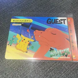 Pikachu VS Charizard 187 Pokemon Card Carddass Anime 1999 BANDAI Japanese - Image 1