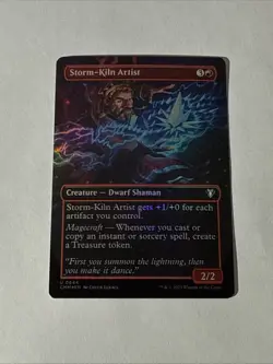 MTG Storm-Kiln Artist (Foil) Borderless Uncommon Card Commander Masters 0644 - Image 2
