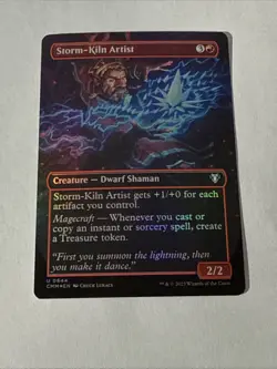 MTG Storm-Kiln Artist (Foil) Borderless Uncommon Card Commander Masters 0644 - Image 3