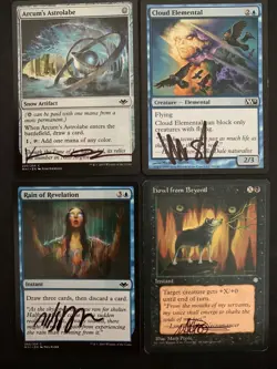 MTG Magic the Gathering Lot x4 Signed Cards Sutfin Hamm Poole - Image 1