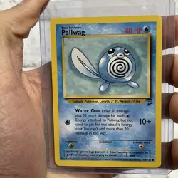 Pokemon TCG Poliwag 88/130 Base Set 2 Unlimited Regular Common Card WOTC NM/MT - Image 1