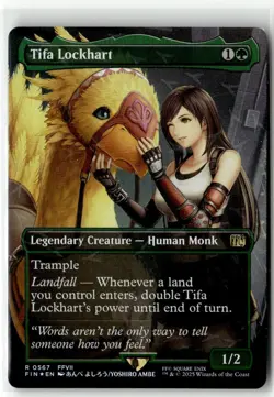 Tifa Lockhart (Borderless) (Chocobo Track Foil) R FINAL FANTASY 567 NM - Image 1