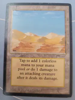 MTG Arabian Nights Desert Magic The Gathering Colorless Land Vintage PLAYED - Image 1