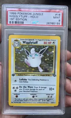 Pokemon Wigglytuff Jungle 1st Edition Holo Rare #16 PSA 9 Mint - Image 1