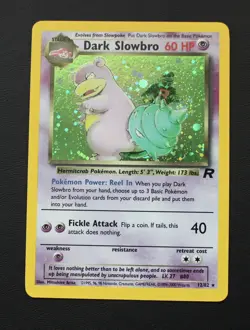 2000 Pokemon TCG - Dark Slowbro Team Rocket 12/82 - Unlimited Holo Rare - Image 1