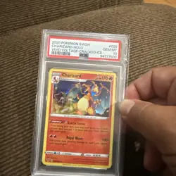 2020 POKEMON SWORD & SHIELD VIVID VOLTAGE CRACKED ICE #025 CHARIZARD-HOLO PSA 10 - Image 3
