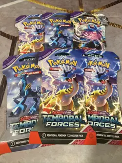 Pokemon TCG Temporal Forces Sleeved Booster Pack! LOT OF 6 Factory Sealed! - Image 3