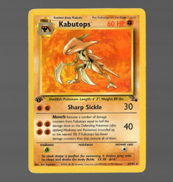 Pokemon TCG Kabutops Fossil 24/62 1st Edition Non Holo Rare LP - Image 1