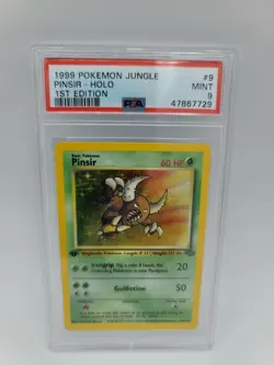 1999 Pokemon Jungle 1st Edition Holo Pinsir #9 PSA 9 MINT - Image 1