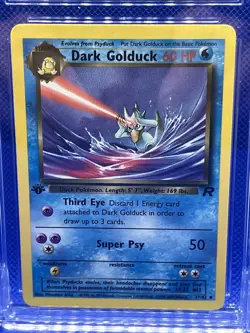 CGC 7.5 NM+ Dark Golduck - Team Rocket 1st Edition 37/82 Pokemon TCG 2000 - Image 3