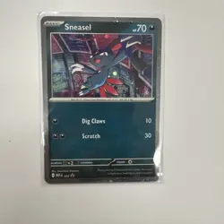 TCG Pokemon TCG Phantasmal Flames Sneasel Black Star Promo Cosmos Holo 020 - Image 1