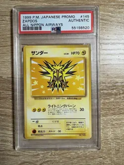 Zapdos Pokemon 1999 ANA All Nippon Airways Promo Japanese 145 PSA authentic - Image 1