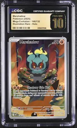 POKEMON Mega Evolution MARSHADOW Illustration Rare Holo #146 ⭐CGC 10 PRISTINE⭐ - Image 1