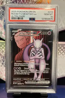 Team Rocket's Mewtwo EX #213/182 | Pokemon TCG - 2025 Destined Rivals | PSA 10 - Image 1