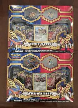 Pokemon True Steel Premium Collection Complete Set of 2 Zacian and Zamazenta - Image 1
