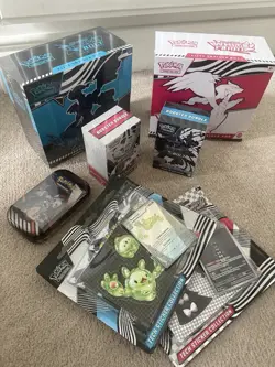 Pokemon white flare Black Bolt Mega Bundle All Sealed ETB Booster Bundle TCG - Image 1