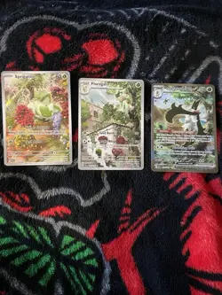 Pokemon Paldea Evolved Full Art Sprigatito Floragato Meowscarada Evolution Set - Image 1