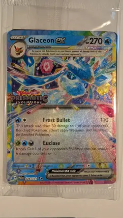 2025 Pokemon Scarlet & Violet Prismatic Evolutions Promos Glaceon EX Stamp #026 - Image 2