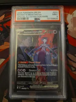 Pokemon 2025 Team Rockets Mewtwo EX 231/182 Psa 9 - Image 1
