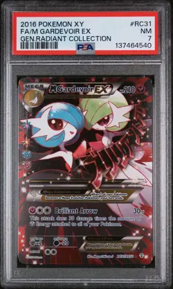 2016 POKEMON XY GENERATIONS RADIANT COLL #RC31 FULL ART/M GARDEVOIR EX PSA 7 - Image 1