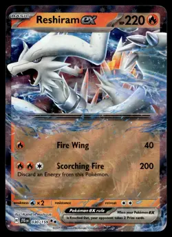 RESHIRAM EX 030/159 DOUBLE RARE JOURNEY TOGETHER POKEMON - Image 1