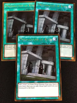 Yugioh Preperation of Rites PGL2-EN054 1st Gold x3 (NM) - Image 1