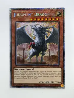 Yugioh! Judgment Dragon RA03-EN196 Platinum Secret Rare 1st Edition Gem Mint 💎 - Image 1