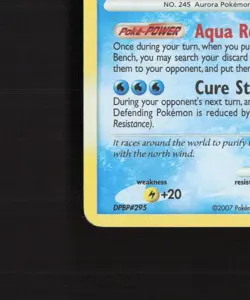 Suicune 19/132 Secret Wonders Holo Rare PARTIAL SWIRL Pokemon Card LP - Image 5