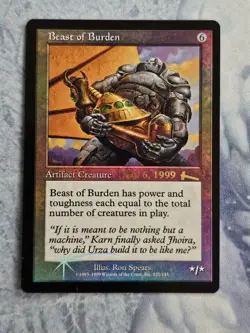 Beast of Burden - Urza's Legacy - Magic the Gathering - FOIL Pre-release Card - Image 1