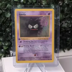👻Pokemon Card Gastly 50/102 - 1st Edition Base Set Shadowless 1999 LP - Image 1
