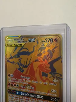 Pokemon TCG Reshiram Charizard GX Sun & Moon SM247 Holo Promo Card NM Condition - Image 3