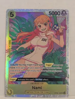 One Piece CCG Nami (SR) OP08-106 Two Legends Foil Card LIGHT PLAY - Image 1