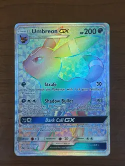 Umbreon GX Full Art Holographic Rainbow SM Base Set 154/149 Pokemon Cards TCG - Image 1