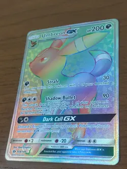 Umbreon GX Full Art Holographic Rainbow SM Base Set 154/149 Pokemon Cards TCG - Image 2