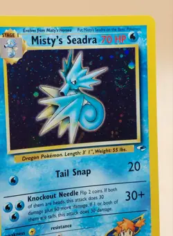 Misty's Seadra (Pre-Release) Gym Challenge Holo No. 9/132 Pokemon Card SWIRL - Image 2
