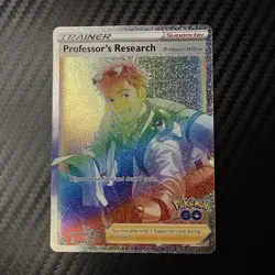 084/078 Professor's Research - Hyper Rare Rainbow Rare Card Pokemon GO Full Art - Image 1