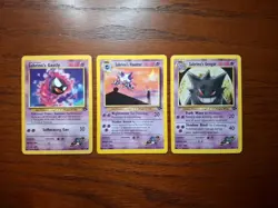 Pokemon Sabrina's Gengar Gym Challenge Non-Holo Rare Card Evolution Set - Image 1