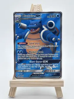 Blastoise GX SM189 NM Full Art Promo Rare Pokemon Card - Image 1