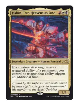 Isshin, Two Heavens as One 224/302 MTG Kamigawa Neon Dynasty Rare NM English - Image 1