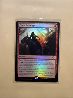 MTG Great Train Heist OTJ 0145 R NM FOIL - Image 2
